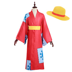 One Piece Kimono Outfit Wano Country Monkey D. Luffy Halloween Carnival Suit Cosplay Costume
