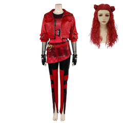 Descendants: The Rise Of Red (2024) Red Black Outfits Cosplay Costume Halloween Carnival Suit