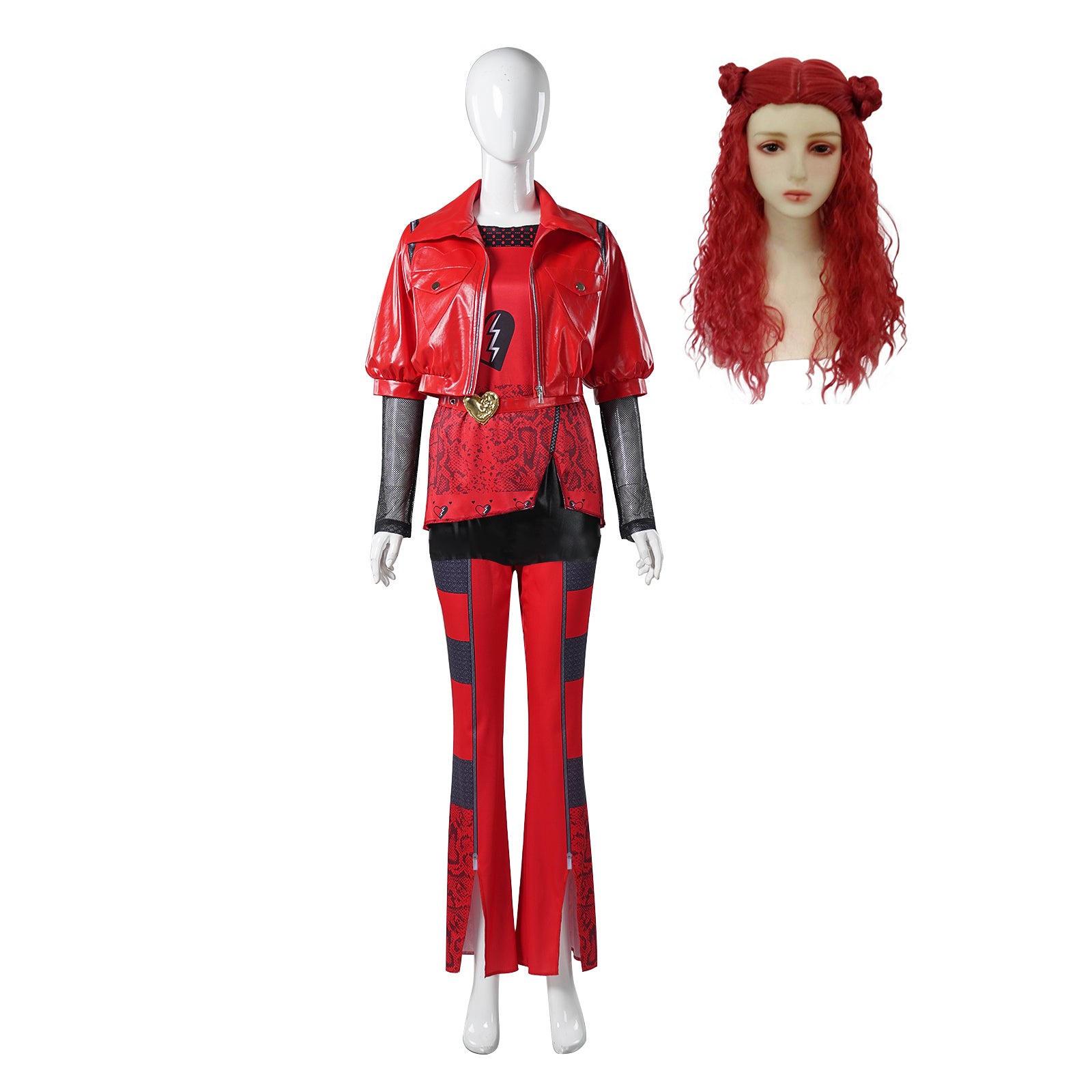 Descendants: The Rise Of Red (2024) Red Outfits Cosplay Costume Halloween Carnival Suit