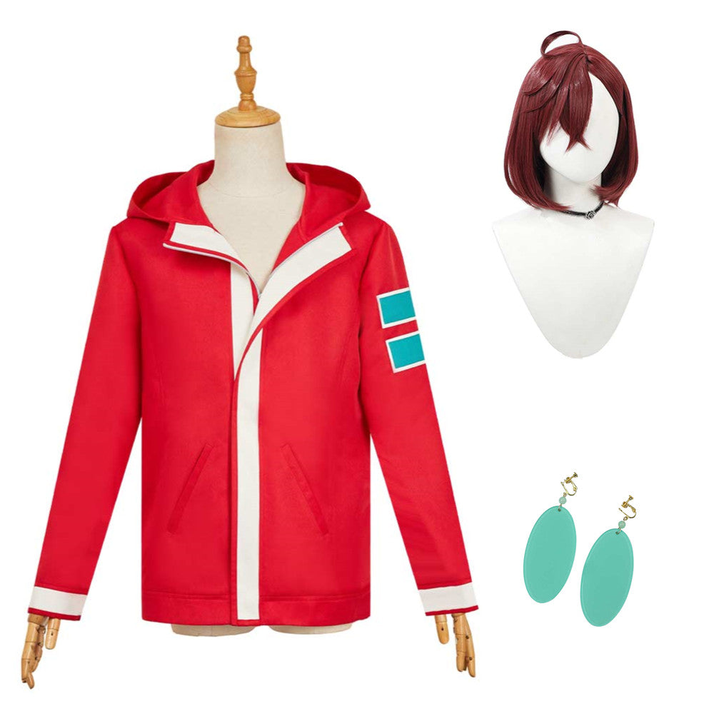 Dandadan (2024) Momo Ayase Red Jacket Coat Outfits Cosplay Costume