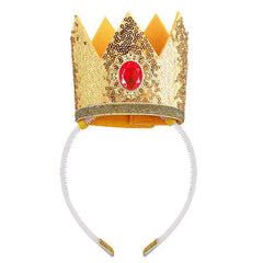 Movie The Super Mario Bros (2023) Princess Peach Gloden Crown Cosplay Accessories Halloween Carnival Props