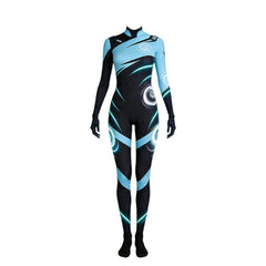 Valorant Jett Blue Black Printed Jumpsuit Outfits Cosplay Costume