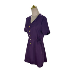 Evil Dead Rise Beth Bixler Purple Shirt Dress Set Outfits Halloween Cosplay Costume