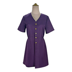 Evil Dead Rise Beth Bixler Purple Shirt Dress Set Outfits Halloween Cosplay Costume
