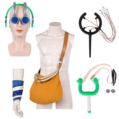 One Piece Usopp Weapon Slingshot Bag Glasses Goggles Wrist Guard Cosplay Accessories Props