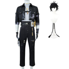 Game Wuthering Waves (2024) Male Rover Black Set Outfits&nbsp;Cosplay Costume Halloween Carnival Suit