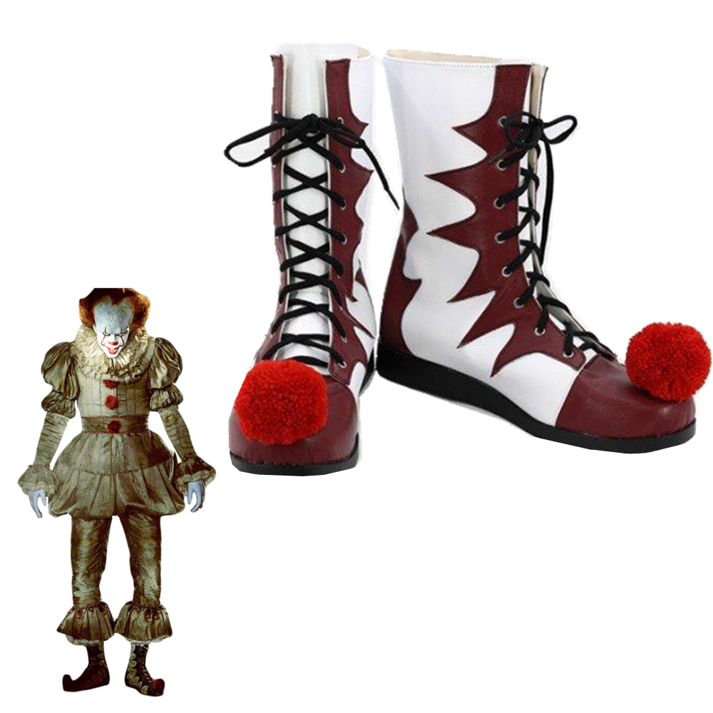 2017 IT Movie Pennywise The Clown Boots Cosplay Shoes Halloween Carnival Suit