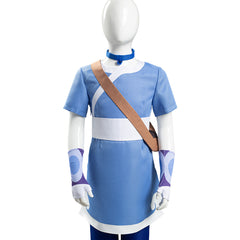 Kids Children Avatar: The Last Airbender Katara Blue Cosplay Costume Halloween Carnival Suit