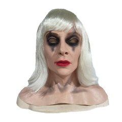 Movie Joker 2 (2024) Harley Quinn Cosplay Mask Wig Halloween Carnival Props
