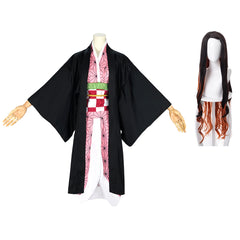 Adult Anime Nezuko Pink Kimono Uniform Outfit Cosplay Costume Halloween Carnival Suit