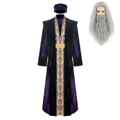 Harry Potter Dumbledore Purple Cosplay Costume Outfits Halloween Carnival Suit