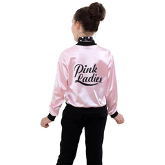 Kids Children Movie Grease: Rydell High 2023 Pink Ladies Coat Outfits Cosplay Costume Halloween Carnival Suit