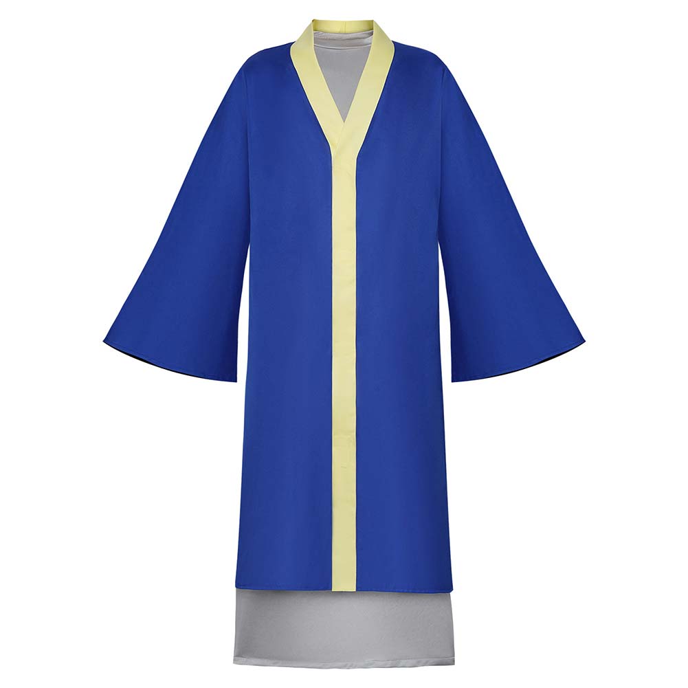 Anime Mashle: Magic And Muscles Season 2 (2024) Regro Burnedead Blue Robe Outfits Cosplay Costume Halloween Carnival Suit