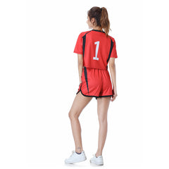 Anime Volleyball Nekoma High School NO 1 Kuroo Tetsurou Cosplay Costume For Women Jersey Sports Wear Uniform Top Shorts