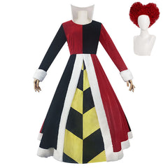 Movie Alice In Wonderland Queen Of Hearts Red Dress Cosplay Costume Outfits Halloween Carnival Suit