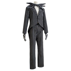 Movie The Nightmare Before Christmas Jack Skellington Cosplay Costume Outfits Halloween Carnival Suit