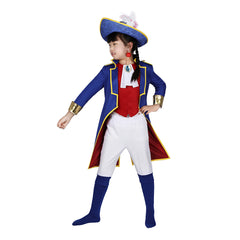 Kids Children Game Princess Peach: Showtime! 2024 Swordman Peach Blue Outfits Cosplay Costume Halloween Carnival Suit