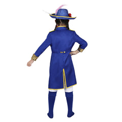 Kids Children Game Princess Peach: Showtime! 2024 Swordman Peach Blue Outfits Cosplay Costume Halloween Carnival Suit