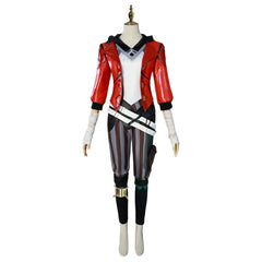 Arcane: League Of Legends Season 1 Vi Red Jacket Set Outfits Cosplay Costume