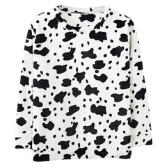 Movie Cruella Spotted Dog White Shirt Set Outfits Cosplay Costume Halloween Carnival Suit