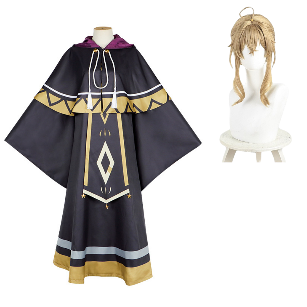 Secrets Of The Silent Witch (2025) Monica Everett Black Witch Robe Outfits Cosplay Costume