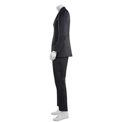 Movie Beetlejuice 2 (2024) Black Striped Suit Cosplay Costume Outfits Halloween Carnival Suit