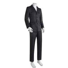 Movie Beetlejuice 2 (2024) Black Striped Suit Cosplay Costume Outfits Halloween Carnival Suit