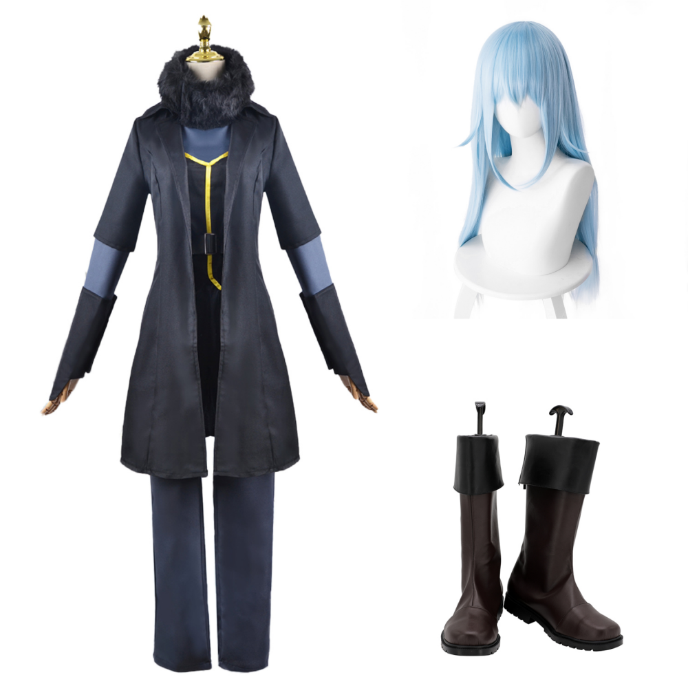 Anime That Time I Got Reincarnated As A Slime Rimuru Tempest Black Set Outfits Cosplay Costume Suit