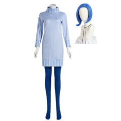 Inside Out 2 (2024) Sadness Blue Outfits Cosplay Costume Halloween Carnival Suit