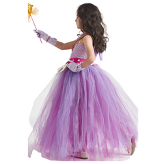 Kids Children Movie Wish 2023 Asha Purple Dress Outfits Cosplay Costume Halloween Carnival Suit