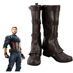 Movie Avengers Infinity War Captain America Steven Rogers Cosplay Shoes Boots Halloween Props