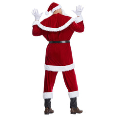 Santa Claus Red Christmas Outfits Cosplay Costume Halloween Carnival Suit