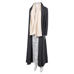 28 Years Later (2025) Isla Gray Coat Dress Scarf Set Outfits Cosplay Costume 
