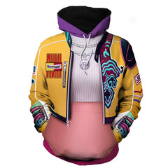 KPop Demon Hunters (2025) Rumi Zip Up Pullover Printed Hoodie Sweatshirt Cosplay Costume
