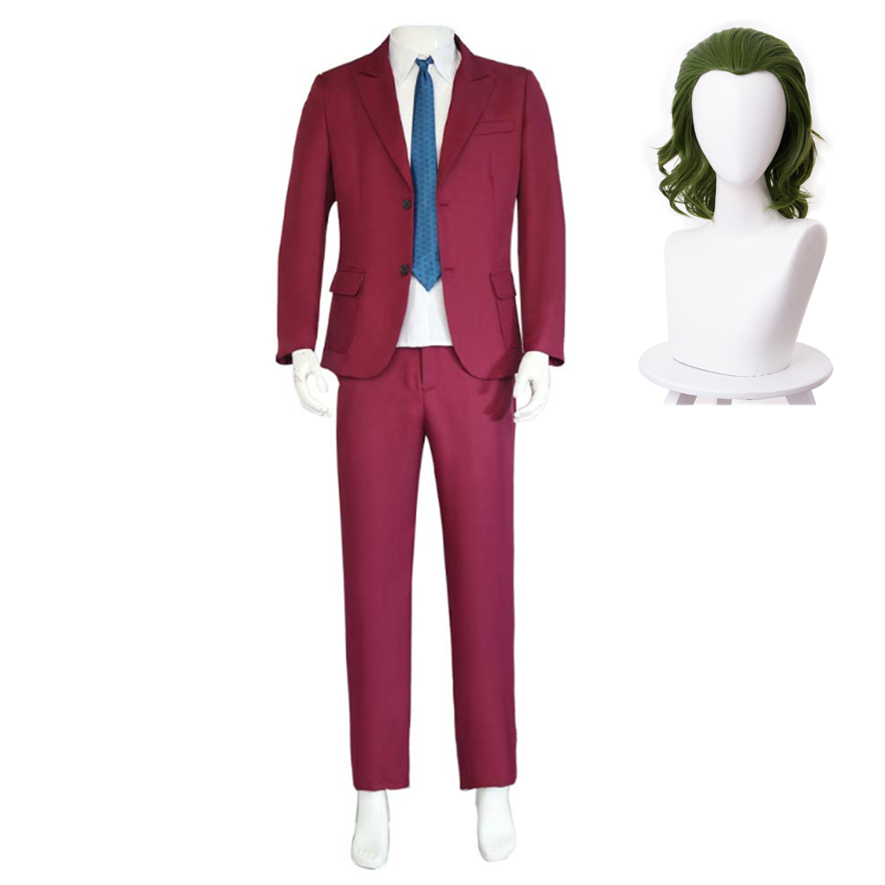 Joker 2 (2024) Arthur Fleck Joker Red Suit Outfits Cosplay Costume Halloween Carnival