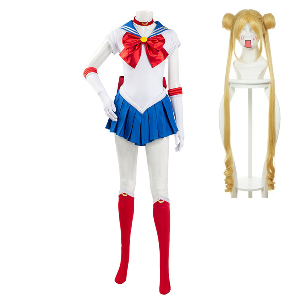 Anime Sailor Moon Tsukino Usagi Uniform Dress Outfits Cosplay Costume Halloween Carnival Suit