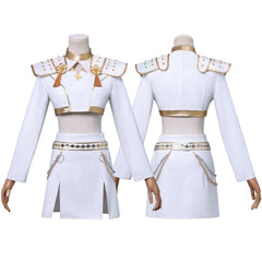 KPop Demon Hunters (2025) What It Sounds Like Zoey White Set Stage Outfits Cosplay Costume