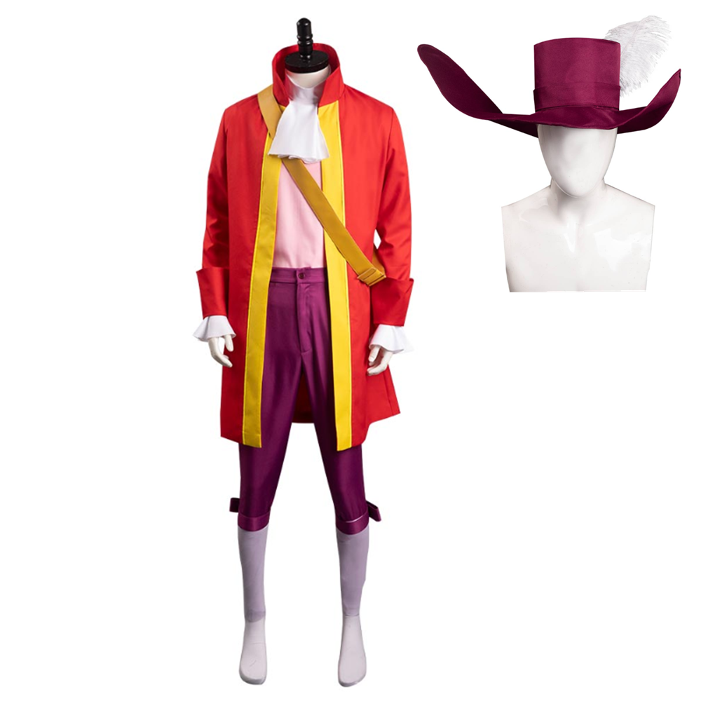 Movie Peter Pan Captain Hook Cosplay Costume Halloween Carnival Party Disguise Suit