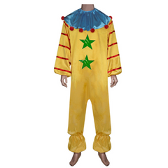 Adult Killer Klowns From Outer Space Shorty Cosplay Costume Yellow Jumpsuit Halloween Carnival Suit