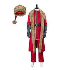 2018 Movie The Christmas Chronicles Santa Claus Red Set Outfit Cosplay Costume Halloween Carnival Suit