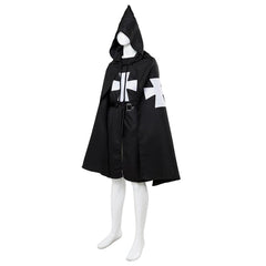 Movie The Knight Templar Order of the Knights Templar Black Cloak Set Outfit Cosplay Costume Halloween Suit