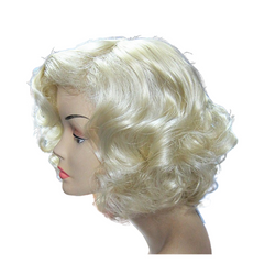 Movie Blonde Norma Jeane Blonde Curly Wig Cosplay Accessories Halloween Carnival Props