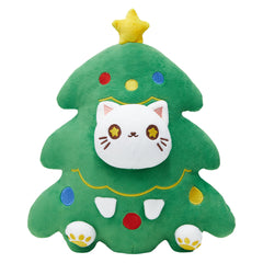 Cute Christmas Tree Cat Cosplay Plush Toys Cartoon Soft Stuffed Dolls Mascot Birthday Xmas Gift - Original