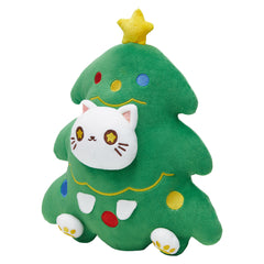 Cute Christmas Tree Cat Cosplay Plush Toys Cartoon Soft Stuffed Dolls Mascot Birthday Xmas Gift - Original