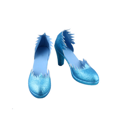 Movie Frozen Queen Elsa Blue Shoes Cosplay Accessories Halloween Carnival Props