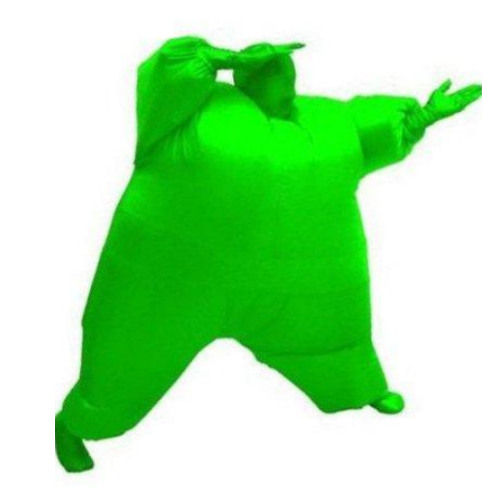Green Inflatable Jumpsuit Outfits Cosplay Costume Halloween Carnval Suit