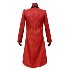TV Hazbin Hotel Alastor Christmas Red Canonicals Outfit Set Cosplay Costume Halloween Carnival Suit