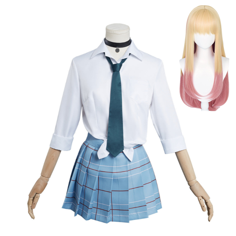 Anime Marin Kitagawa Cosplay Costume School Uniform Skirt Outfits Halloween Carnival Suit