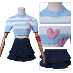 Winx Club Princess Bloom Blue Top Skirt Set Outfits Cosplay Costume