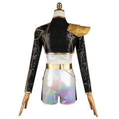 KPop Demon Hunters (2025) Rumi Golden Black White Set Outfits Cosplay Costume